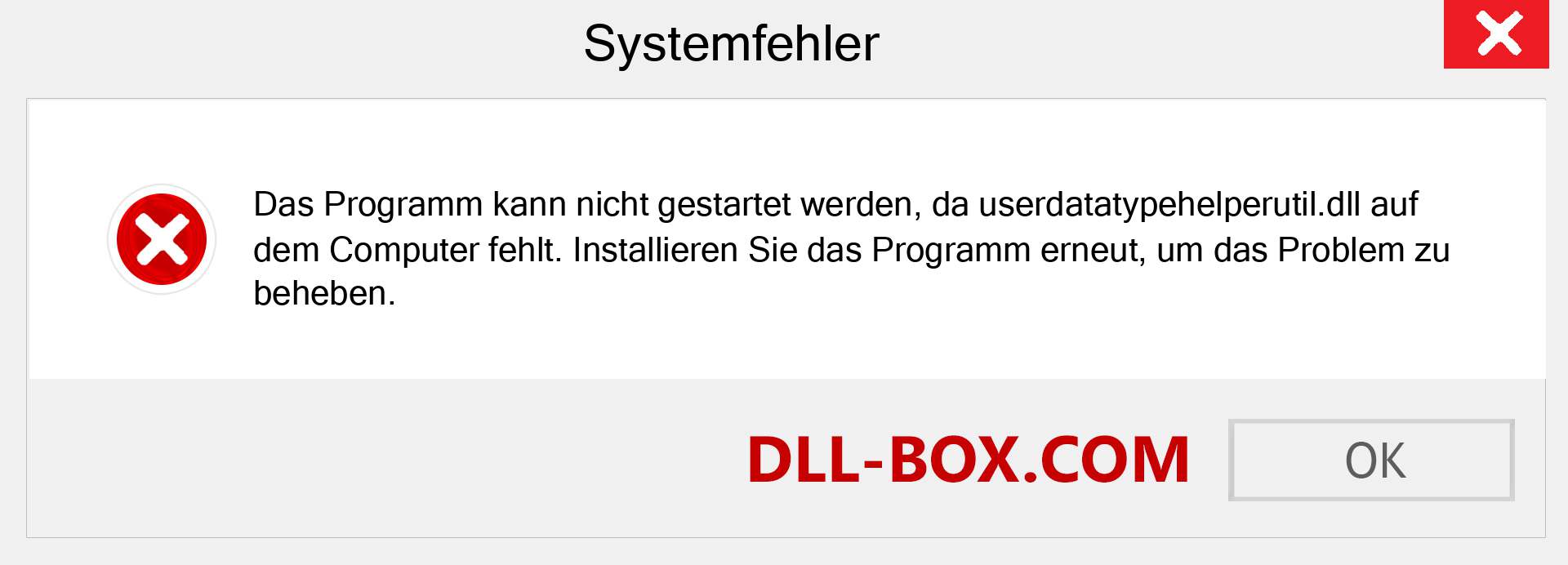 userdatatypehelperutil.dll-Datei fehlt?. Download für Windows 7, 8, 10 - Fix userdatatypehelperutil dll Missing Error unter Windows, Fotos, Bildern