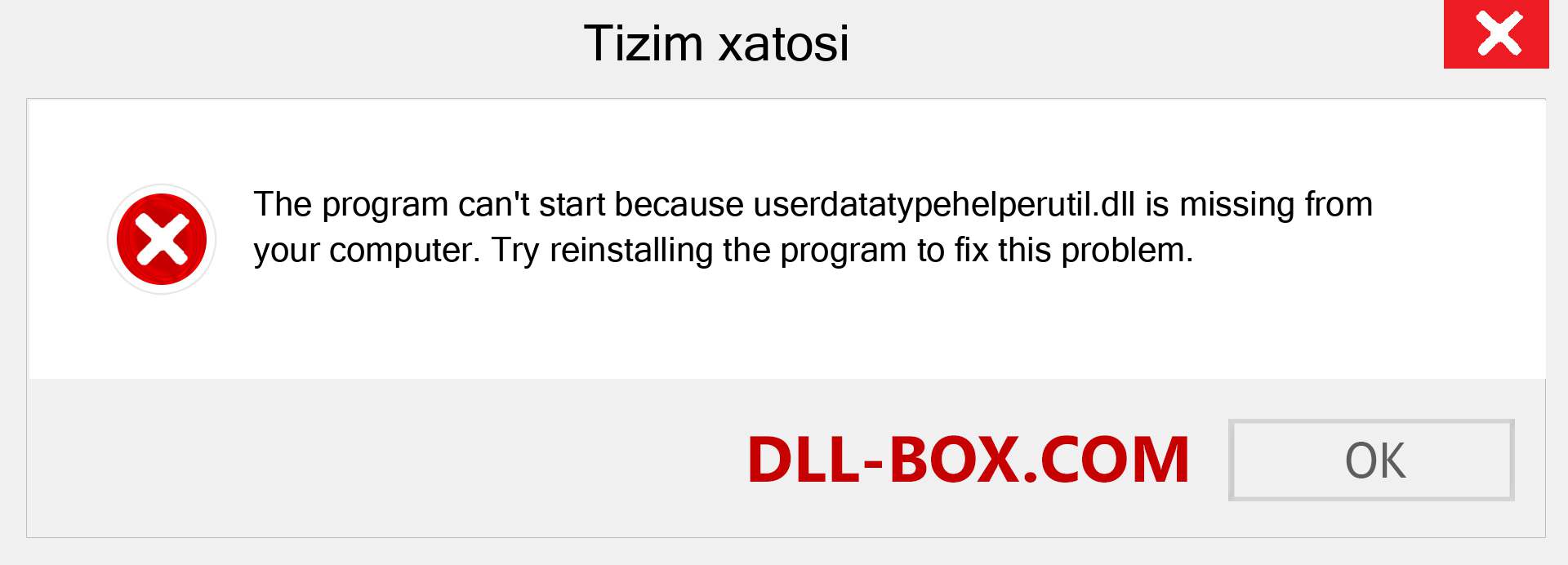 userdatatypehelperutil.dll fayli yo'qolganmi?. Windows 7, 8, 10 uchun yuklab olish - Windowsda userdatatypehelperutil dll etishmayotgan xatoni tuzating, rasmlar, rasmlar